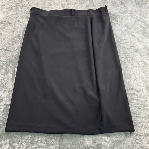 Joseph Ribkoff Skirt Women’s L Pencil Button Midi Asymmetrical Academia Black - Picture 11 of 12